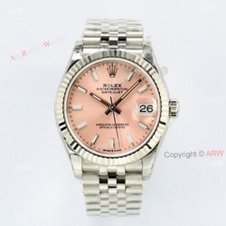 (EWF) 1:1 Superclone Rolex Oyster Perpetual Datejust 31 Pink Face Jubilee Watch