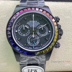 (2022 New) IPK Factory Rolex Blaken Daytona nBlack Venomo 7750 Watch DLC Coated 40mm