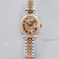 1:1 EW Factory Superclone Rolex Datejust 31 Rose Gold Jubilee Watch
