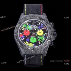 NEW! TW Factory Replica Rolex diw Cosmograph Daytona 40mm Watch NTPT Carbon Motley Face