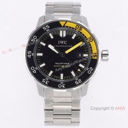 JVS Factory IWC Aquatimer Automatic 2000 Stainless Steel Yellow Watch  2022 New!