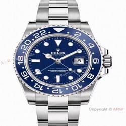2021 New! Super Clone Rolex Wildman GMT-Master II 116710LN Stainless Steel 904L Blue Dial Oyster Bracelet Swiss 3186