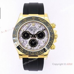 (EW) Swiss Copy Rolex Cosmograph Daytona MeteoriteGold 116518ln EWF 7750 Watch 40mm for Men