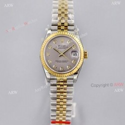 (EWF) 1:1 Superclone 2-Tone Rolex Datejust 31 Jubilee Diamond Dial Watch