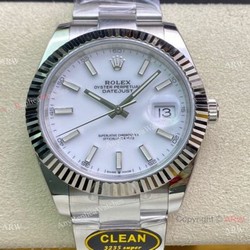 NEW Clean Factory Rolex Datejust II 41 3235 904L White Dial Oyster Bracelet Clean Datejust Watch