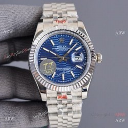 2021 New! Swiss Quality Rolex Datejust 41 Watch Blue Motif Dial Jubilee Strap Citizen 8215 Movement