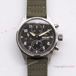 ZF Factory IWC Pilots Watch 7750 Chronograph Spitfire Stainless Steel