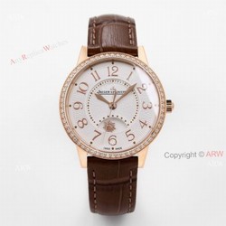 GF facytory 34mm Jaeger Lecoultre Rendez-Vous Rose Gold White Face Swiss Knockoff Watch