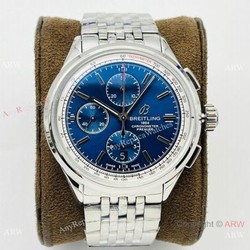G8 Factory Breitling Premier B01 Chronograph Copy Watch A7750 Blue Dial 316L Steel