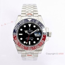 (EW)Clone Rolex GMT-Master ii Pepsi ew 3186 Watch 126710blro Stainless Steel Jubilee Strap