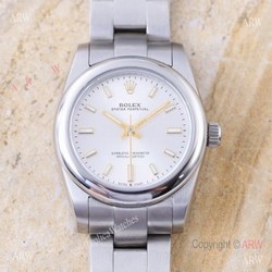 Replica Rolex Oyster Perpetual White Dial Stainless Steel Lady Watch
