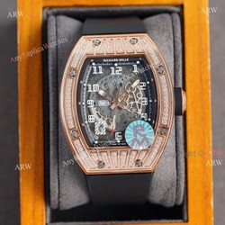(RM Factory) High Quality Replica Richard Mille RM010 Rose Gold Diamond Watch