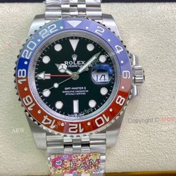 Clean Factory Rolex GMT Master ii Pepsi Jubilee Bracelet Swiss 3186 Replica Watch