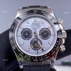New Rolex Daytona Meteorite Dial Noob Factory Daytona 4130 Superclone Oysterflex Strap Watch
