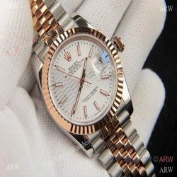 New Copy Rolex Datejust 36 2021 Motif Dial Two Tone Rose Gold Dial
