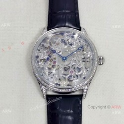 2022 New IWC Portuguese FA Jones Edition Skeleton Watch with Diamonds