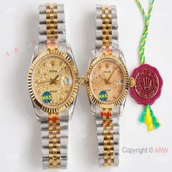 Knock-off ROLEX Datejust Two-Tone White Dial 28mm/36mm Watch Citizen 8215
