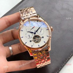 Best Quality Omega Tourbillon Rose Gold Watch Men Size