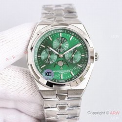 Swiss Vacheron Constantin Overseas 4300v Perpetual Calendar Watch Olive Green Dial 41.5mm