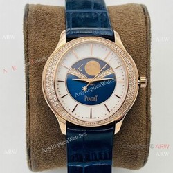 Piaget Womens Watch Limelight Stella Swiss Citizen9015 Rose Gold Diamonds Watch