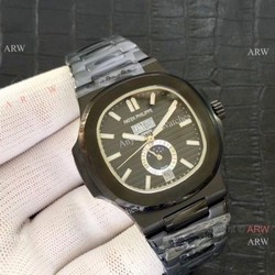 High Qaulity Replica Patek Philippe Nautilus Annual Calendar All Black Watch
