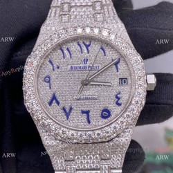Iced Out Audemars Piguet Royal Oak Swiss Replica Watch Middle East Arabic Face