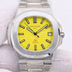 2022 New! Swiss Patek Philippe Nautilus  Mcdonalds Edition Watch Lemon Dial