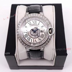 Diamond Cartier Ballon Bleu Watch 42mm High Quality Replica