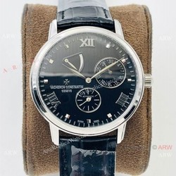 Swiss Grade Copy Vacheron Constantin Patrimony TWS Cal.1420 watch Black Power reserve Dial