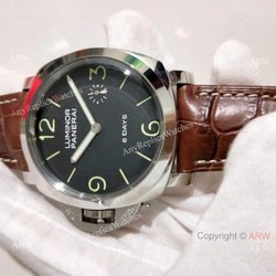 Copy Panerai PAM 368 Luminor 8 Days Black dial Watch  Officine Panerai AAA watch