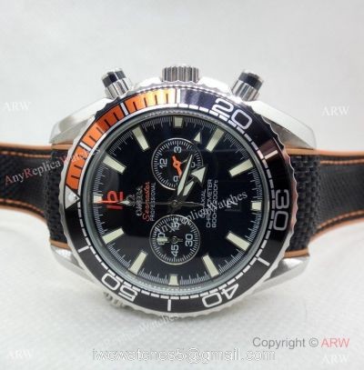 Omega Seamaster 600 Black Rubber  Orange Watch Japan Quartz