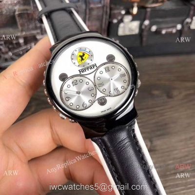 High Quality Copy Ferrari Quartz Watches White Dial Black Case