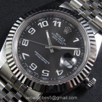Replica Rolex Datejust II SS Black Dial Arabic Markers Mens Watch 40mm
