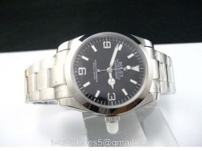 Rolex Explorer Oyster band Black Face Mens Replica Watch