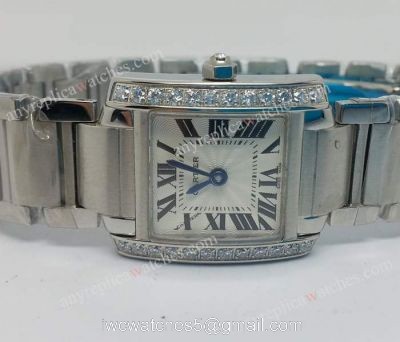 Cartier Tank Diamond Bezel Ladies Replica Watch