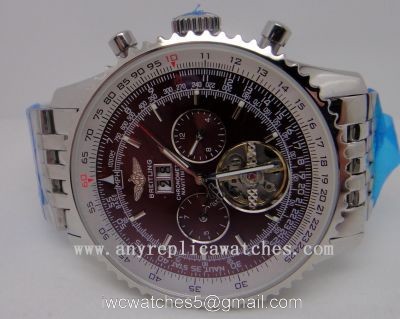 Breitling Tourbillon Replica Watches  Breitling Chronometer Navitimer Brown Tourbillon Dial 42mm
