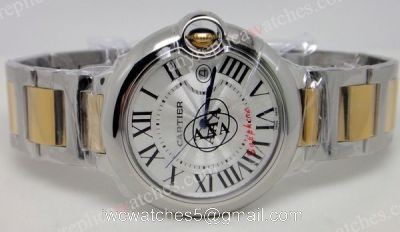 TWO-TONE WOMENS FAKE CARTIER WATCH BALLON BLEU WATCH