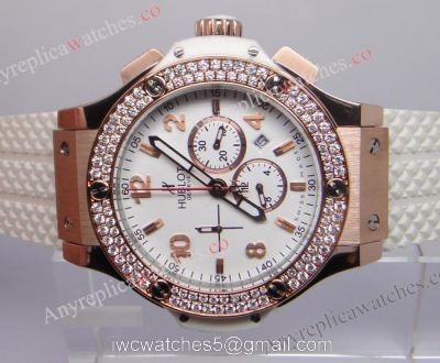 Replica Hublot watch  BIG BANG GOLD WHITE DIAMONDS 41mm