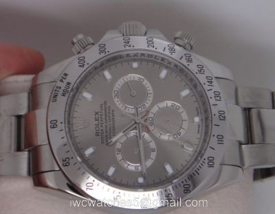 Rolex Daytona Watch SS Gray Dial  40MM  Replica Rolex