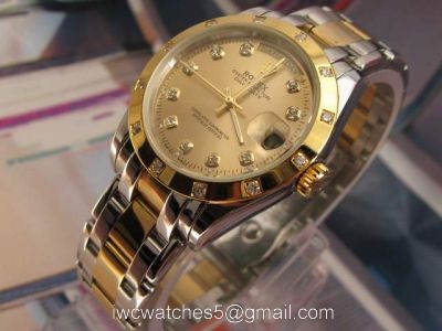 Rolex Daydate TWO TONE Masterpiece Gold Face w/Diamond watch