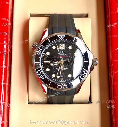AAA Copy Omega Seamaster 300m James Bond Limited Edition Watch Rubber Strap