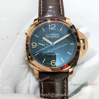 New Copy Panerai Luminor Flyback PAM00525 Watch Rose Gold