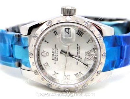 Rolex Datejust NEW Stainless Steel Datejust Diamond  Silver Face LADY SIZE