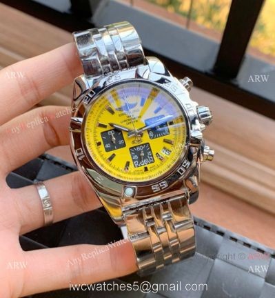 Best Quality Copy Breitling Chronomat 01 Watches Yellow Dial 43mm
