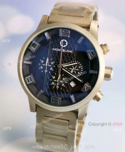 Mont Blanc Clone Timewalker Titanium Case Watch  Low Price