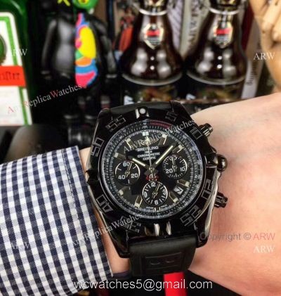 Solid Black Breitling Chronomat B01 Men Watch Replica