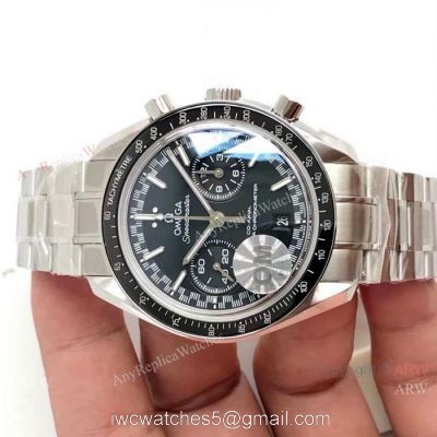 OM Factory Omega Speedmaster Racing Chronomeyer 9900 Watch Stainless Steel Black Dial