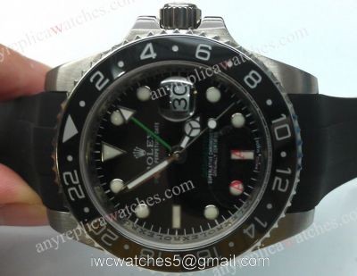 Rolex GMT-Master II Black Rubber band Man Watch