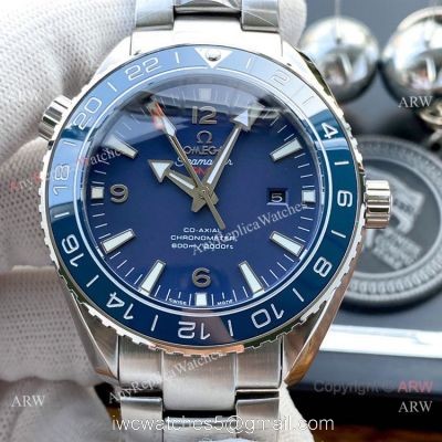 Replica Omega Planet Ocean GMT Watches Blue Ceramic Bezel  SWISS GRADE CASE