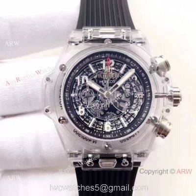 Baselworld Big Bang Hublot Unico Sapphire Replica Black Rubber Watch Hublot Clear Watch
